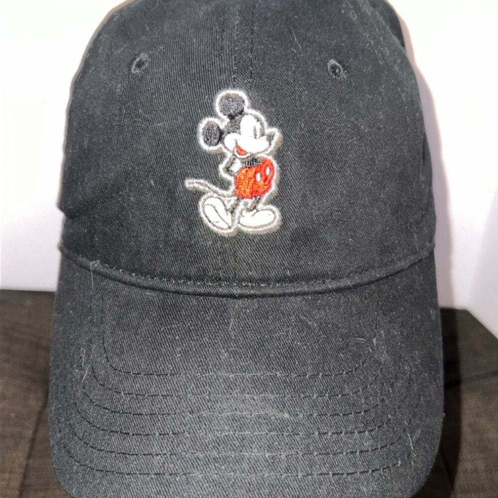 Disney Official Merch Mickey Mouse Dad Hat‎ Baseball Cap Black Curved Brim (RA)